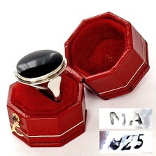 Ring Damenring Onyx Naturstein