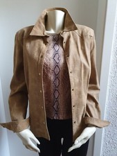 Lederjacke, Hirsch, Gr.42, beige