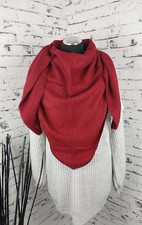 Italy Damen Schal,Großer Schal,Dreieck Tuch,Bordeaux,Kuschelig,197x80cm,Neu