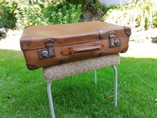 Alt Klein Reisekoffer mit Schlüssel Koffer Shabby antik  Hartschale 56x35x15 cm