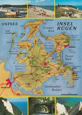 AK MAP, Landkarte, Umgebungskarte **RÜGEN** 22