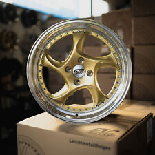 4x GTP WHEELS 083 7,5x17" 4x100 ET35 73.1 Gold poliert TÜV Gutachten