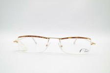 Vintage Flair 451 Gold Kupfer Halbrand Brille Brillengestell eyeglasses NOS