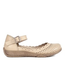 Damen Leder Mary Jane Flats
