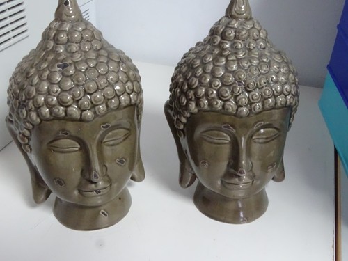 Buddha kopf figur - 2, keramik