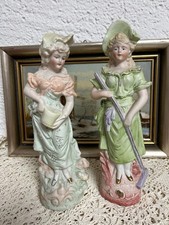 Paar antike Biskuitporzellan