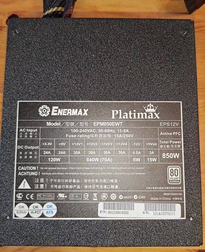 Stk enermax platimax - platimax, 850w