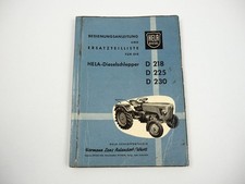 Lanz Hela D218 D225 D230 Dieselschlepper Bedienungsanleitung Ersatzteilliste