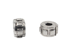 2 Metallperlen Clip antik