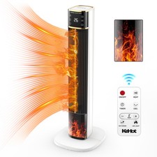 Heizlüfter Standklimaanlage Heizgerät mit 3D-Flammen 2000W Heizung Kühlung Turm
