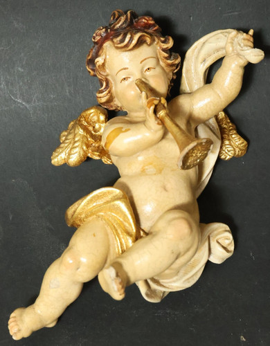 Alte geschnitzte holzfigur - geschnitzte,
