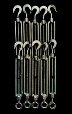 Drahtseilspanner / Spannschloss / Seilspanner / Haken, Öse/ 10x Spannschraube M6