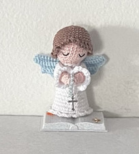 Engel mit Sockel,blau, Mini