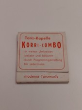 Streichholzheftchen, Tanz - Kapelle, Korri - Combo, Hans Kaufhold, 7451 Killer