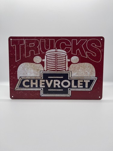 Blechschild chevrolet trucks - chevrolet,