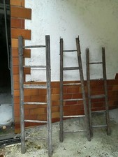5 x alte Obstbaum Holzleitern, Größe zirka 160 cm, Deko Shabby Look