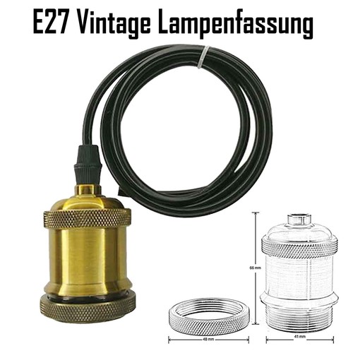 Vintage lampenfassung 1m - vintage,