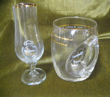 2x Warsteiner Luigi Colani: Unikat Pokal 1980 limitiert / Bierkrug 1 Liter