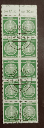 Early dienstmarken 25pf - early, ddr