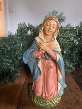 Krippenfigur Maria knieend  Pappmache Masse Krippe  gross H. 14cm !