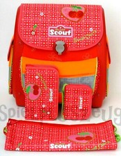 Scout Buddy Sweet Cherry Schulranzen Set 4-teilig Mädchen Rucksack Rot Ranzen 