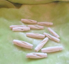 10 Stäbchen - Original Bones Perlen - gebohrt - Beads **