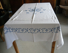 Tischdecke  Baumwolle   Indischblau  (32)