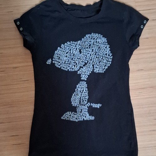 Damen shirt schwarz snoopy - t-shirt,