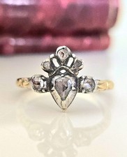 Georgischer Herzring Diamanten Gold 585 Antik 14k Ring Victorian Liebesring