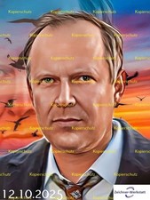 Axel Milberg--dsf- -Druck auf Postkarte ohne Autogramm