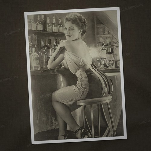 Vintage fotoabzug pin up - fotoabzug,