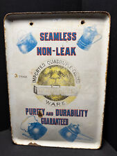 Antikes amerikanisches Emailleschild - Werbung für Kochgeschirr 39x54 cm um 1900