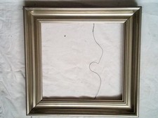 großer tief profilierter silbener Art Deco Bilderrahmen ~ 1930 TOP 57,5 x 55,5