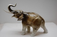 Keramik Figur Royal Dux Bohemia ELEFANT naturalistische Darstellung  36 cm !