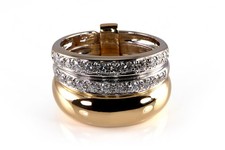 3 Ringe 24 Brillanten insg ca. 0,6 ct  TW/VS 750 Gelbgold Weißgold [BRORS 19275]