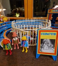 Alter Zirkus Playmobil 3510 Geobra  1974 Manege blau 