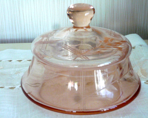 Deckeldose rosalinglas glas - deckeldose,