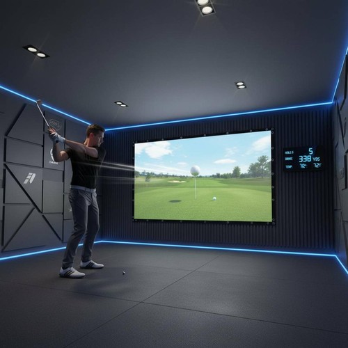 Golf simulator leinwand - golf,