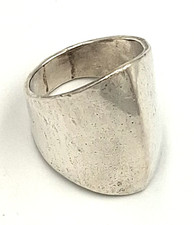 925er Silber,  Vintage Modernist Ring Monika & Burkhard OLY
