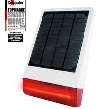 SCHWAIGER Solarbetriebene Außensirene wasserdichte Alarmanlage Z-Wave Zuhause