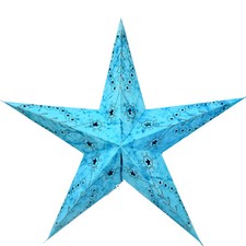 Stern Papierstern Weihnachtsstern Leuchtstern Lampe Papier Türkis-Blau 40 2.Wahl