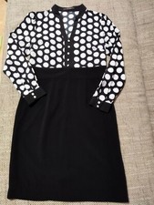 TOP Zust Gr 38 elegant busines Party Abend Cocktail Shirt Kleid knielang schwarz