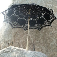 Schwarzer Spitzenschirm Für