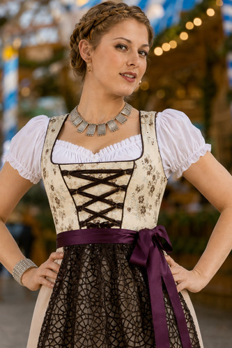 Damen dirndl kleid midi - dirndl,