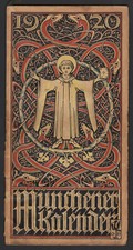 MÜNCHENER KALENDER 1920 WAPPEN OTTO HUPP