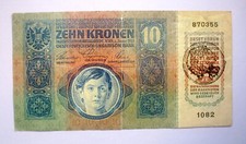 Austria - 10 KRONEN (1915),mit STEMPEL "SAVOY" (Italia)