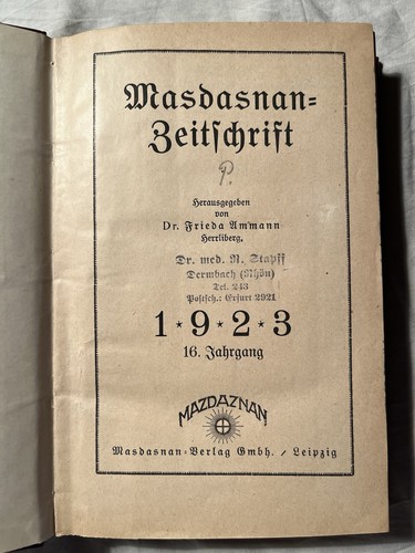 Masdasnan zeitschrift 1924 - masdasnan-zeitschrift, 1924/25