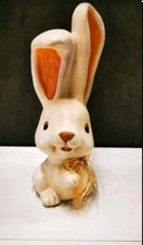 Großer Hase Osterdeko Deko Kaninchen Weiß sitzend Dekofigur Ostern Osterhase 