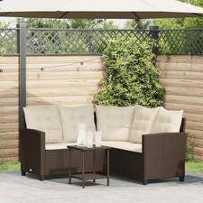 Gartensofa Outdoor Sofa Außensofa Gartensofa Poly Rattan Ecksofa vidaXL