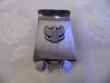 Streichholzschachtelhalter / Halter Streichhölzer versilbert russisch? vintage